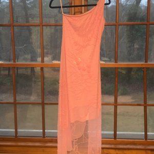 Pink One Shoulder Prom Dress